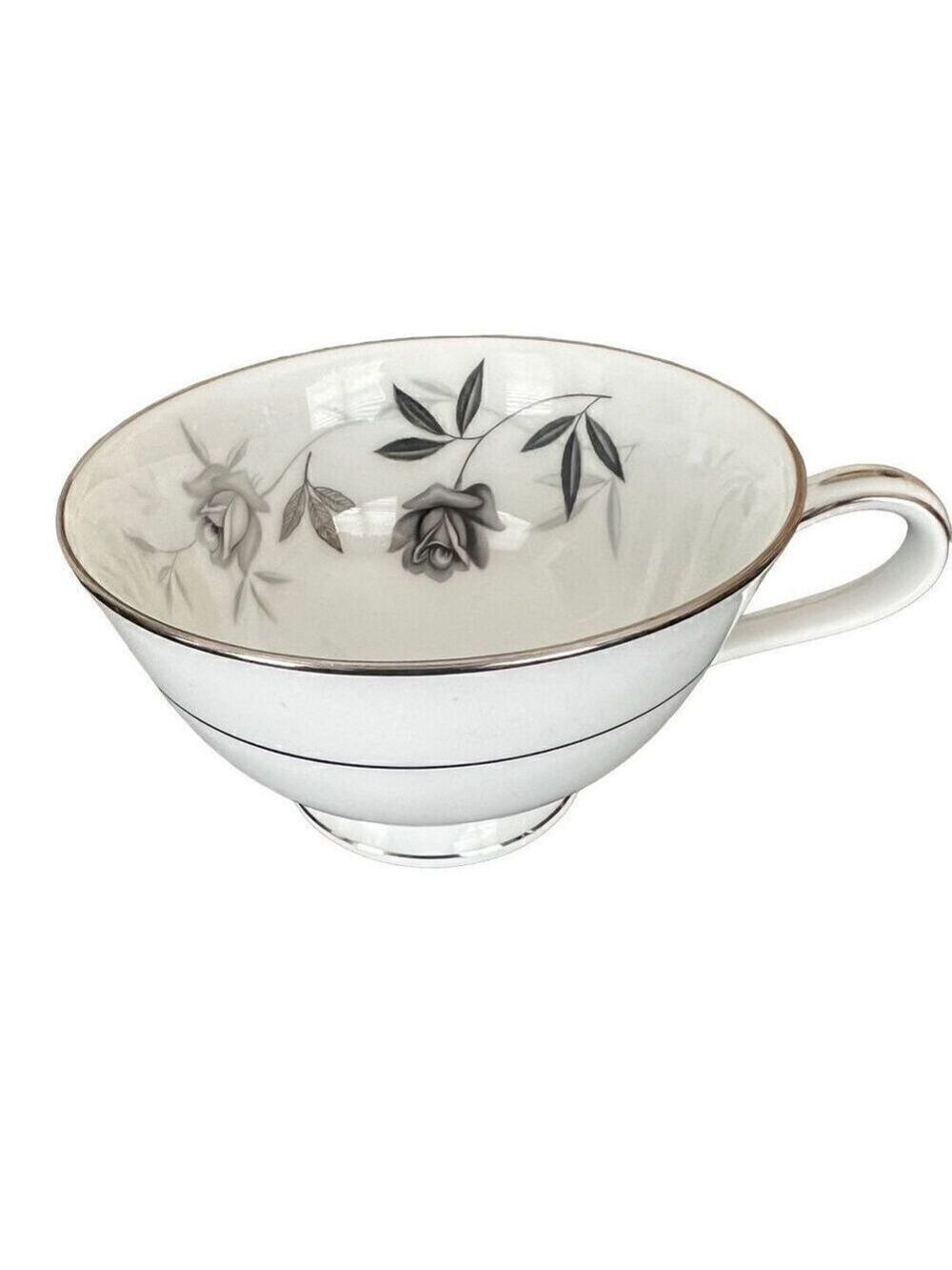 Noritake ROSAMOR Black Roses 4 Tea Cups made in Japan - Picture 5 of 8